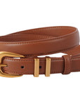 Leather Belt with Metal Strap Holders
