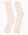 Autumn Vibes Ribbed Ruffle-Trim Socks
