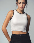 Lara Scalloped Ribbed Knit Top