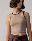Lara Scalloped Ribbed Knit Top
