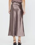 Satin Slip Midi Skirt