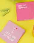 Let's Get Toasty - Pink Cocktail Napkins