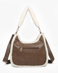 Reece Sherpa Trim Satchel/Shoulder Bag