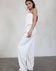 Julyana Stretch Satin Pants Set
