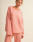 Striped Cotton Knit Oversized Top