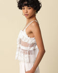 Bianca Lace Ruffle Camisole Top