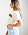 Ohio State Manhattan Stitch Heavyweight Crop Tee