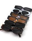 Retro Chic Narrow Bold 90s Women Cat Eye Sunglasses
