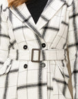 Riva Plaid Belted Jacket