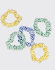 Ruched Satin Scrunchies 5pc Set - Multi-color