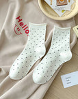 Polka Dot Rolled Socks