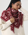 Women Paisley Print Tassel Triangle Scarf Warm Shawl Wrap