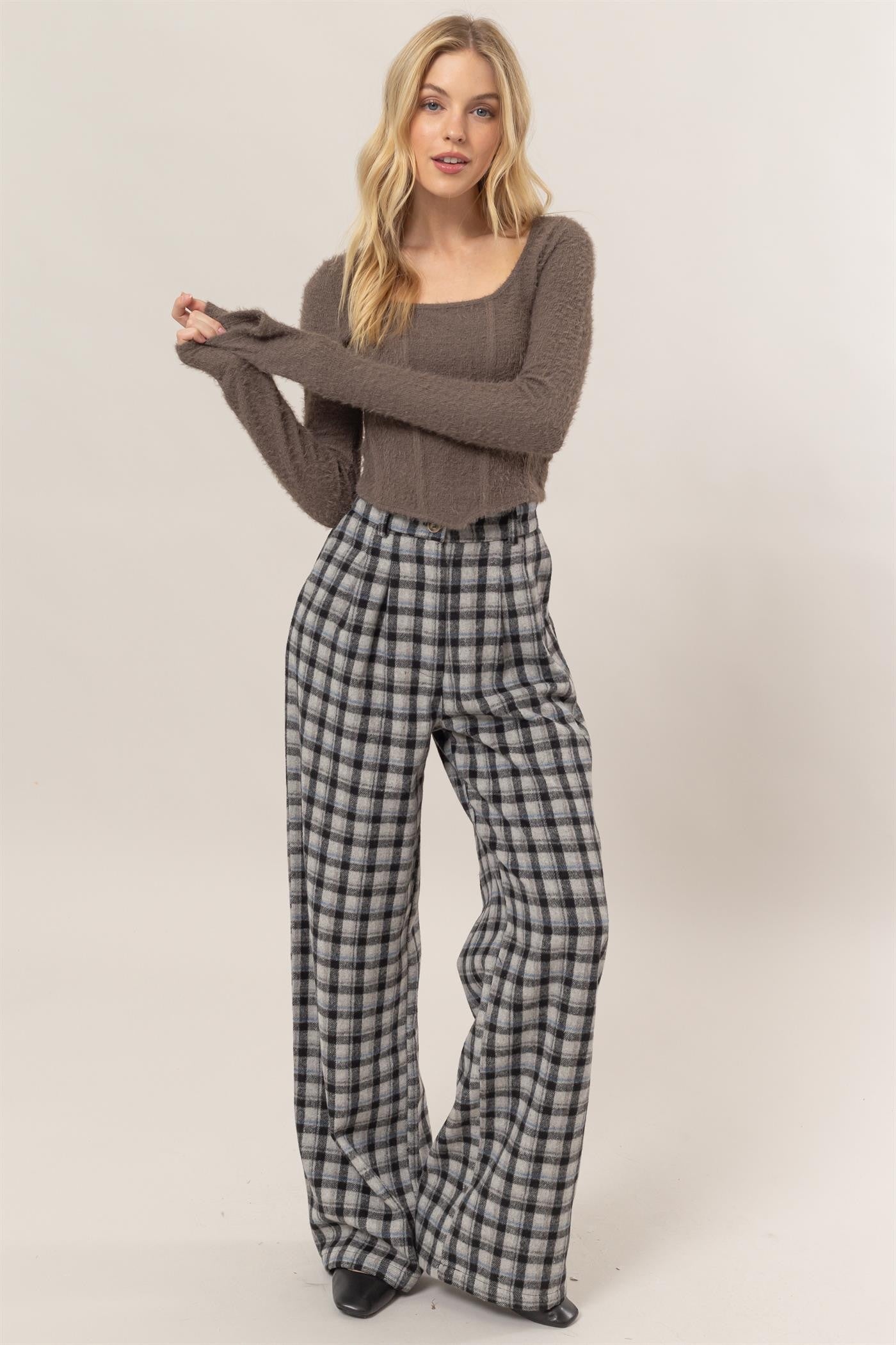Kara Fuzzy Knit Top