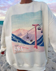 At The Lodge Ski Puff Print Sweatshirt
