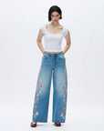 Charlie Floral Embroidery Jean