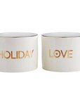 Gold Holiday Dip Bowls Book Box - Set of 2