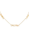 Water Resistant Custom My Mantra/Name Necklaces - Gold