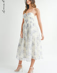 Ali Floral Strapless Dress