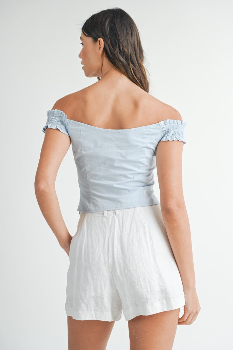 Effie Strapless Poplin Top