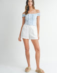 Effie Strapless Poplin Top