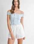 Effie Strapless Poplin Top