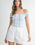 Effie Strapless Poplin Top