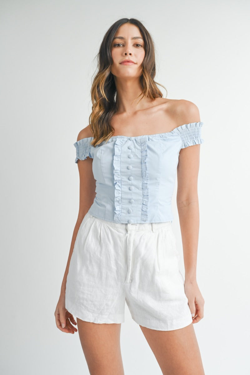 Effie Strapless Poplin Top