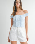 Effie Strapless Poplin Top