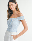 Effie Strapless Poplin Top