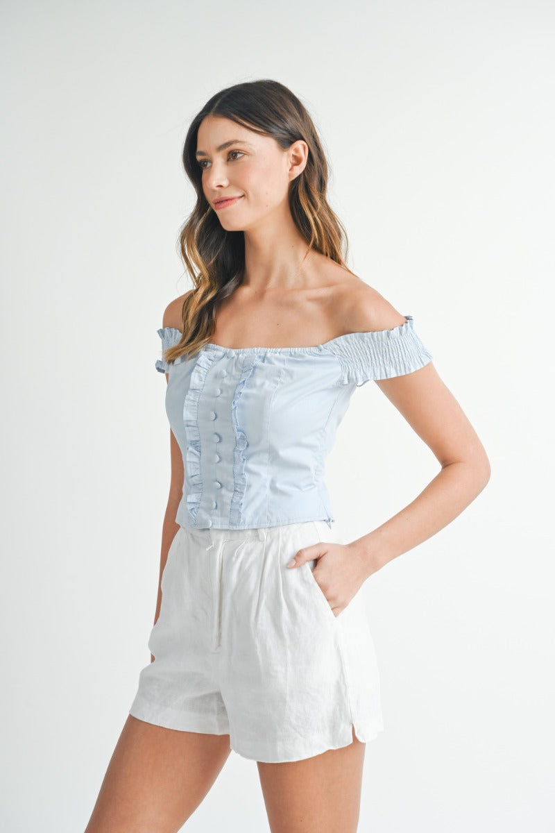 Effie Strapless Poplin Top
