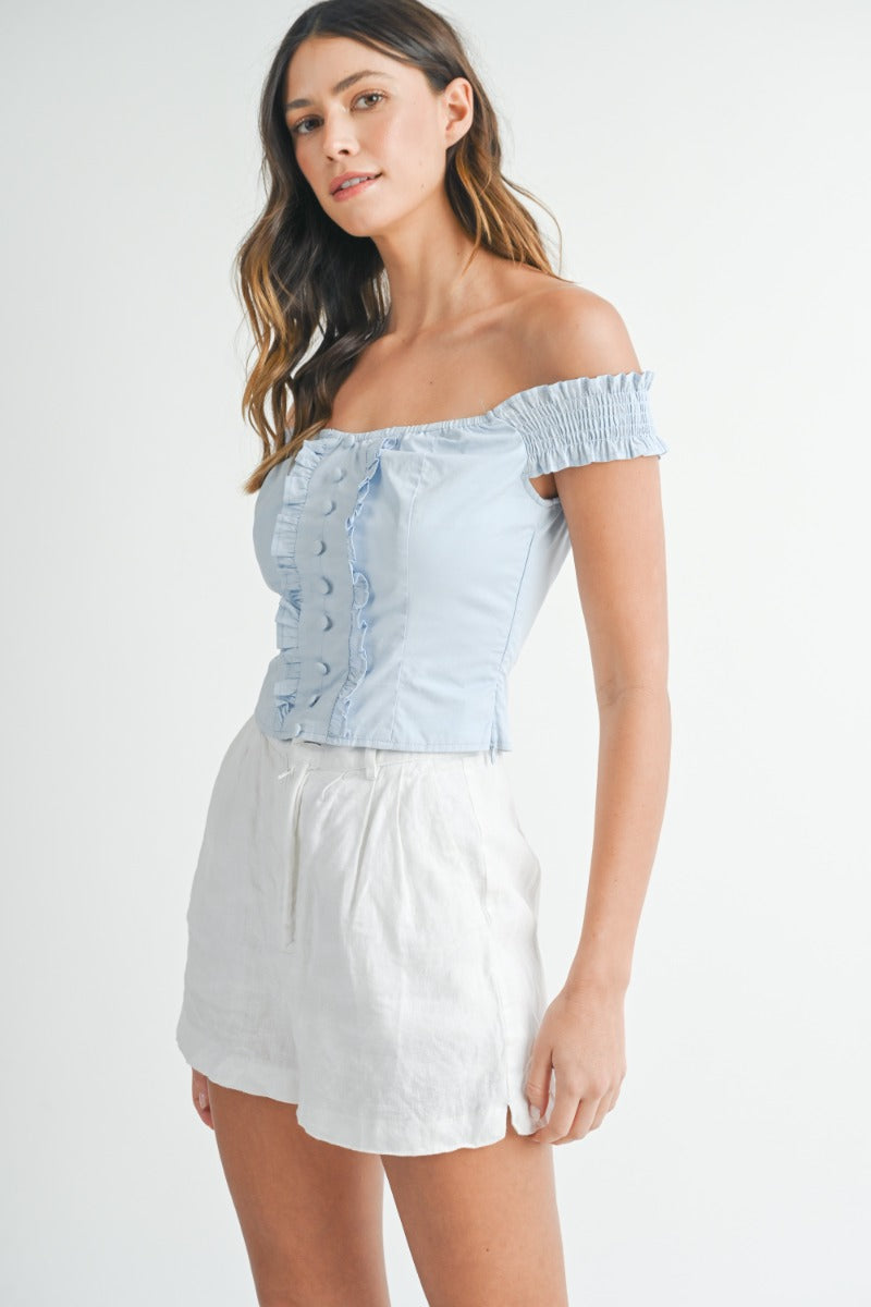 Effie Strapless Poplin Top