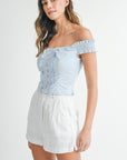 Effie Strapless Poplin Top