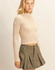 Monique Pointelle Knit Sweater