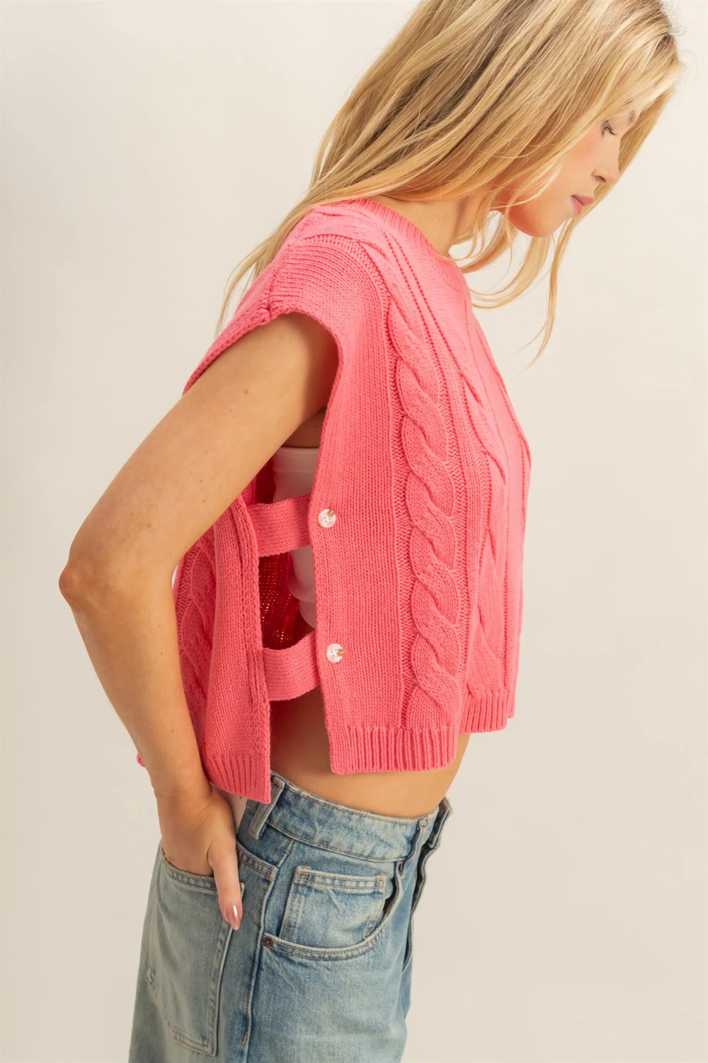 Martin Cable Sleeveless Sweater
