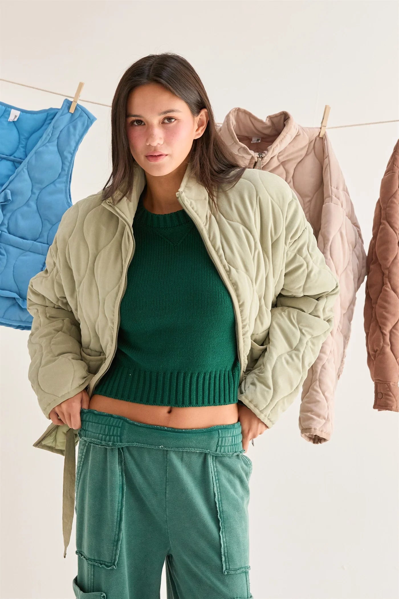 Dottie Cropped Long Sleeve Sweater