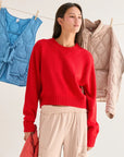 Dottie Cropped Long Sleeve Sweater
