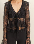 Shina Sheer Lace Blouse