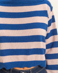 Jet Stripe Crop Sweater