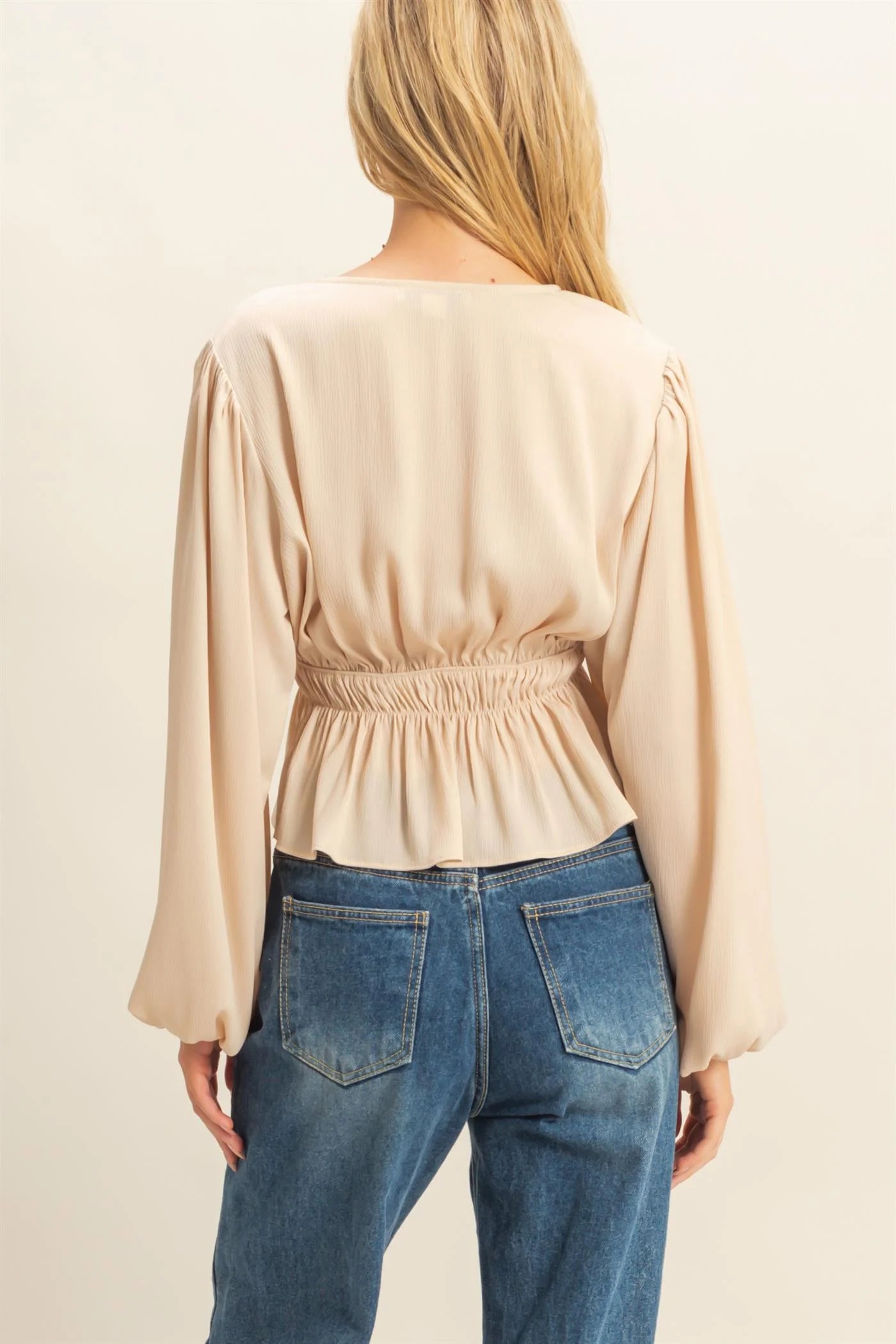 Olivia Deep V-Neck Blouse
