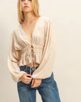 Olivia Deep V-Neck Blouse