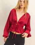 Olivia Deep V-Neck Blouse