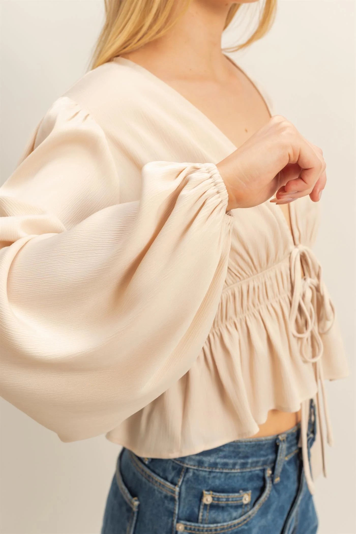 Olivia Deep V-Neck Blouse