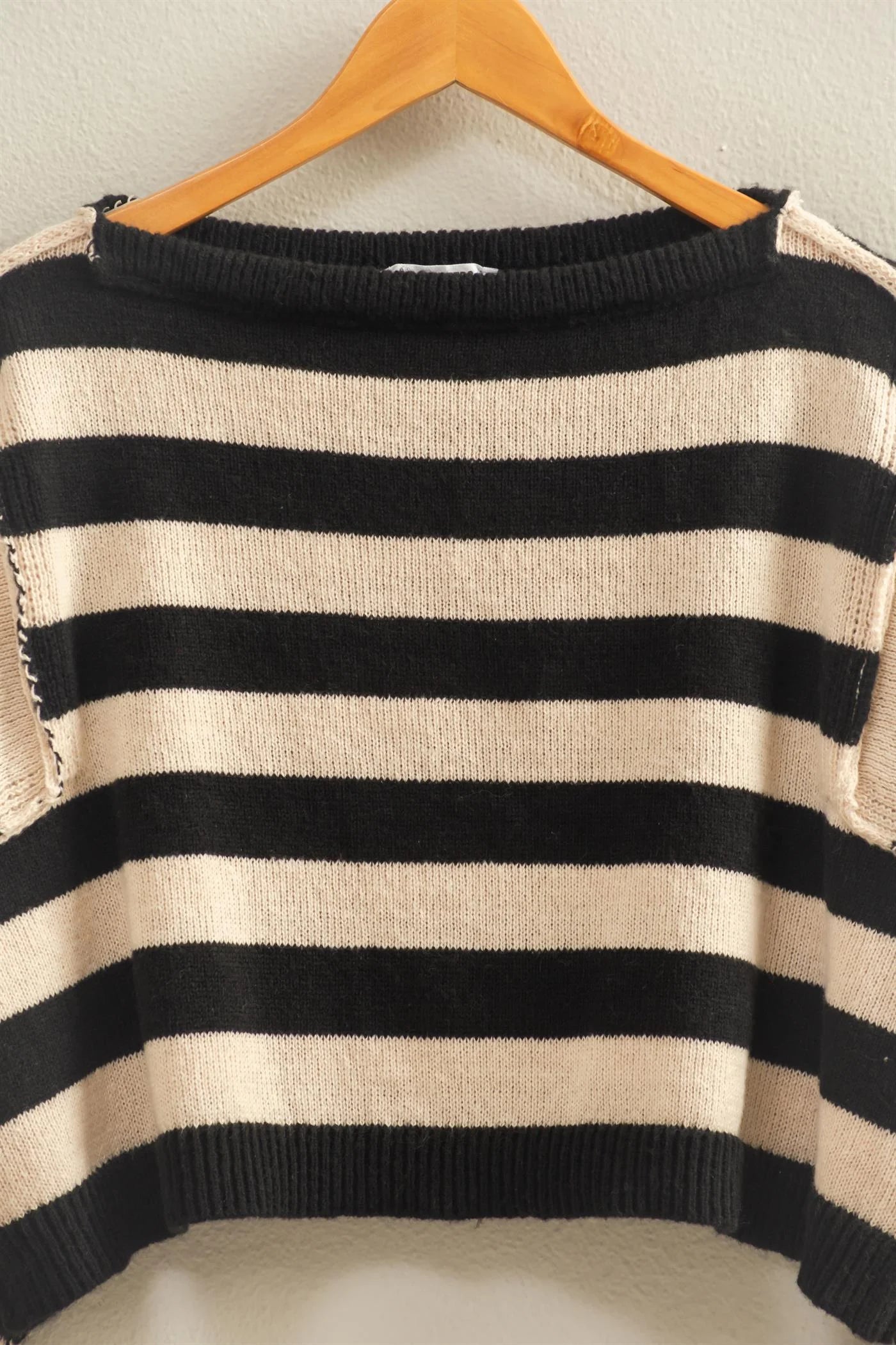 Jet Stripe Crop Sweater