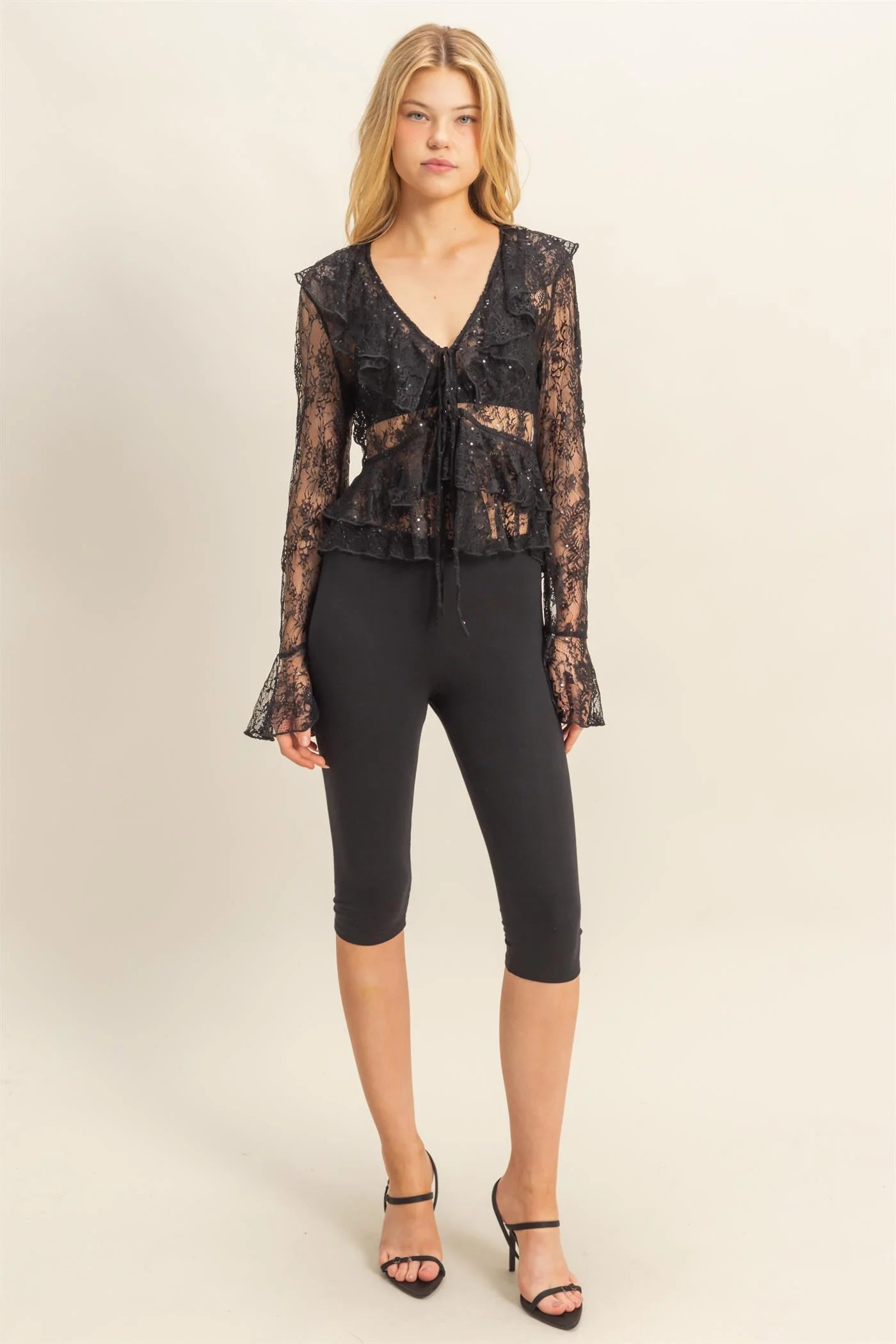 Shina Sheer Lace Blouse – SANITY
