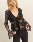 Shina Sheer Lace Blouse