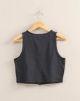 Ash Cropped Vest