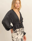 Olivia Deep V-Neck Blouse