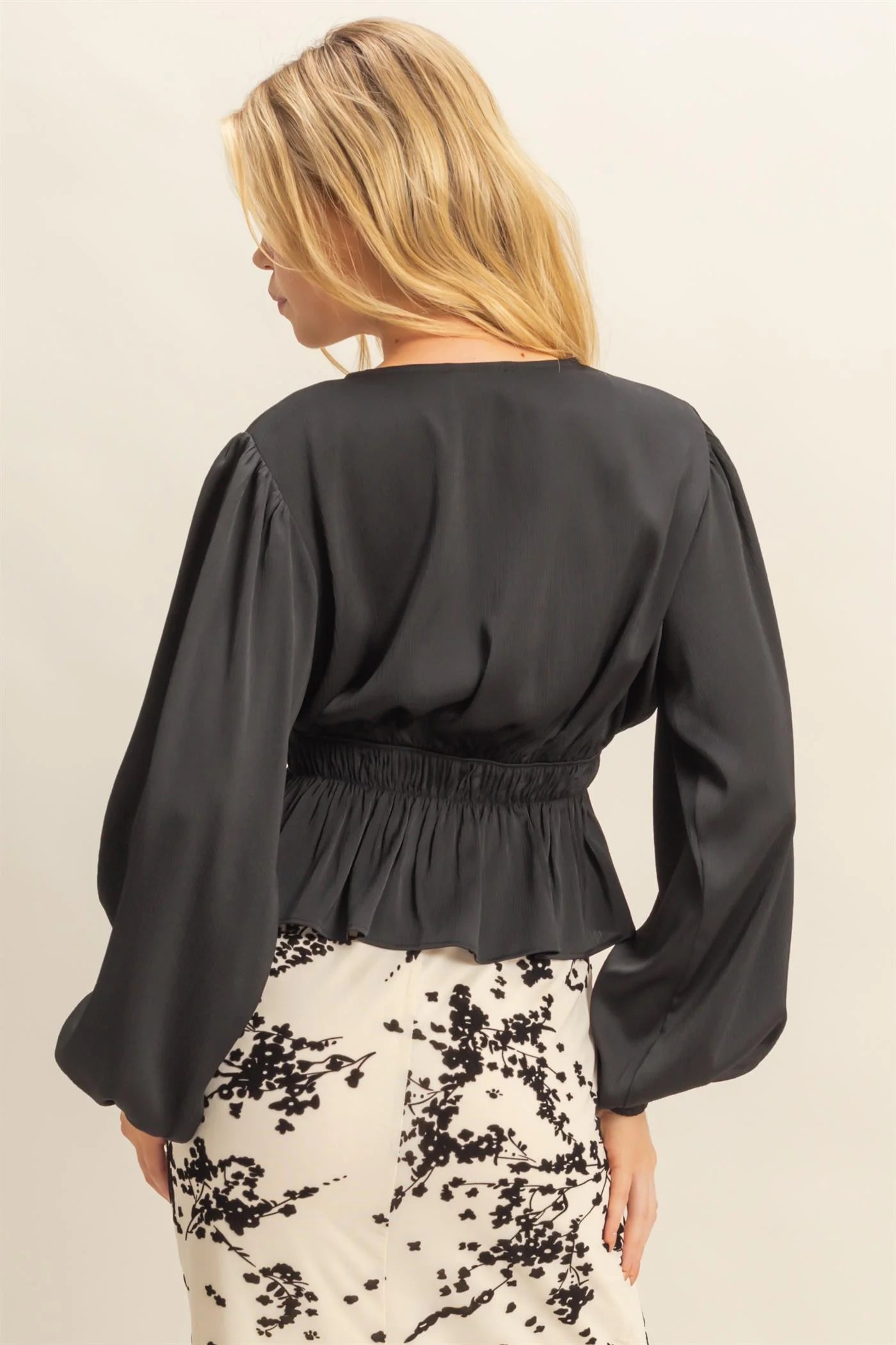 Olivia Deep V-Neck Blouse
