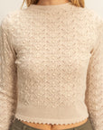 Monique Pointelle Knit Sweater