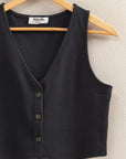 Ash Cropped Vest